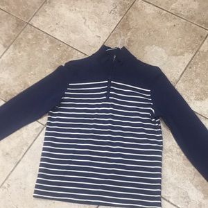 Blue and white striped banana republic sweater